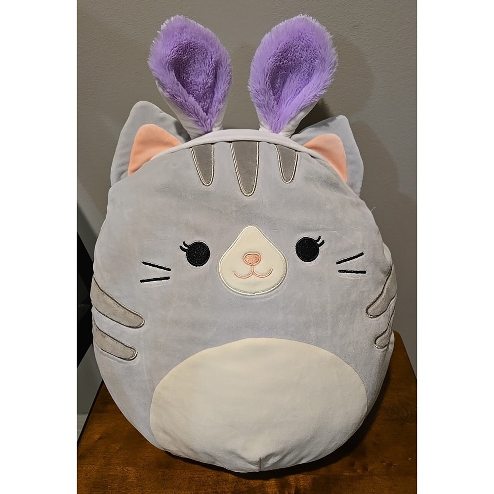 Squishmallows Tally 14" Cat Gray Kitten Stuffed Animal Plush Toy Kellytoy NEW